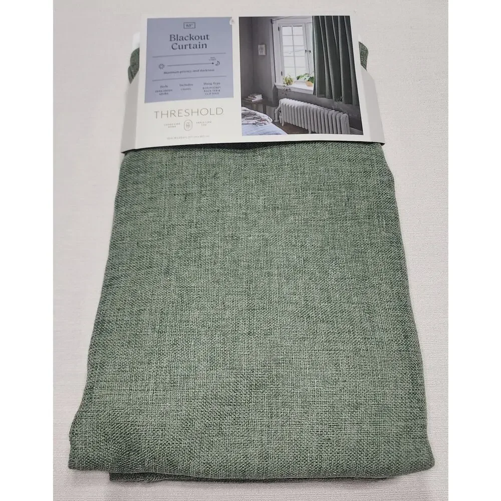 Threshold blackout curtain 1 panel W50''x L63'' Fern Green Aruba-NEW